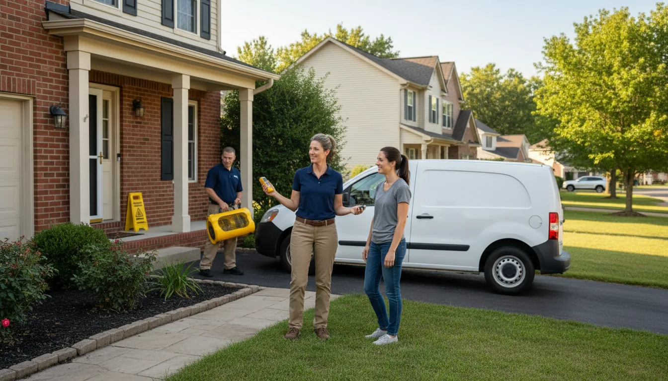 Residential water damage restoration in Osceola, AR